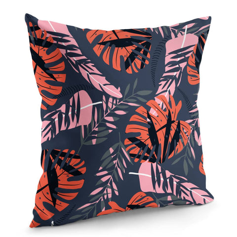 Image of Fancy Tropical Floral Pattern Pillow Cover