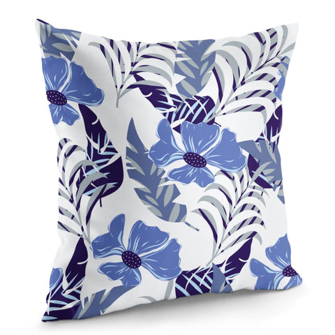 Image of Fancy Tropical Floral Pattern Pillow Cover