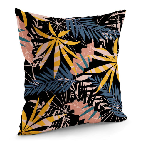 Image of Fancy Tropical Floral Pattern Pillow Cover