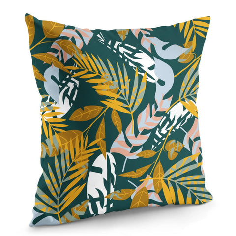 Image of Fancy Tropical Floral Pattern Pillow Cover