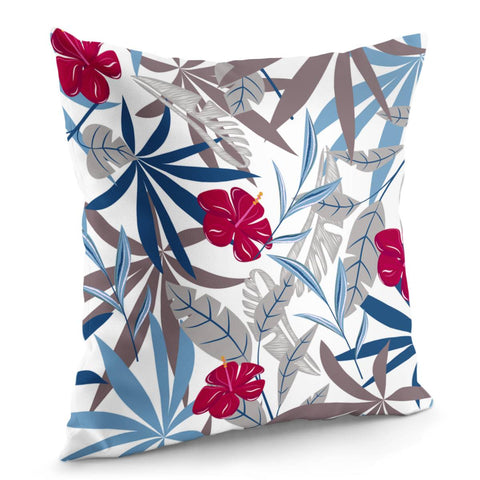 Image of Fancy Tropical Floral Pattern Pillow Cover