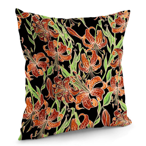 Image of Fancy Tropical Floral Pattern Pillow Cover