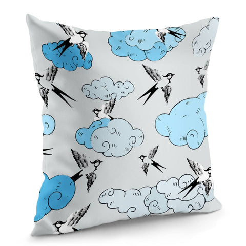 Image of Cloud And Swallow Pillow Cover