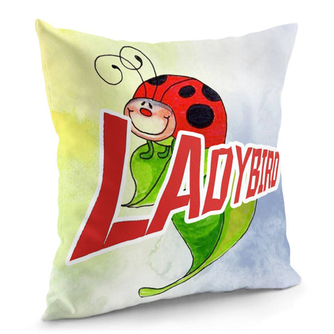 Image of Watercolor Ladybug Pillow Cover