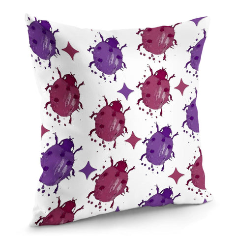 Image of Watercolor Ladybug Pillow Cover