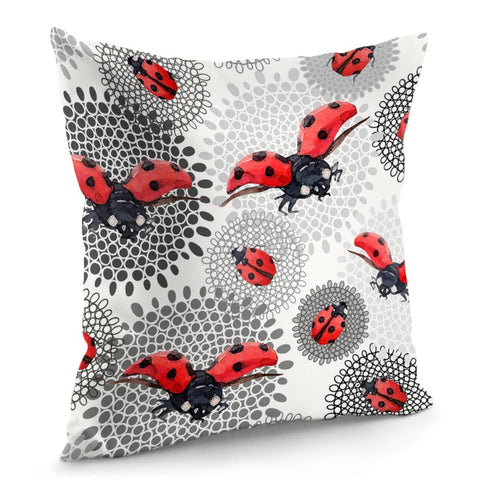 Image of Watercolor Ladybug Pillow Cover