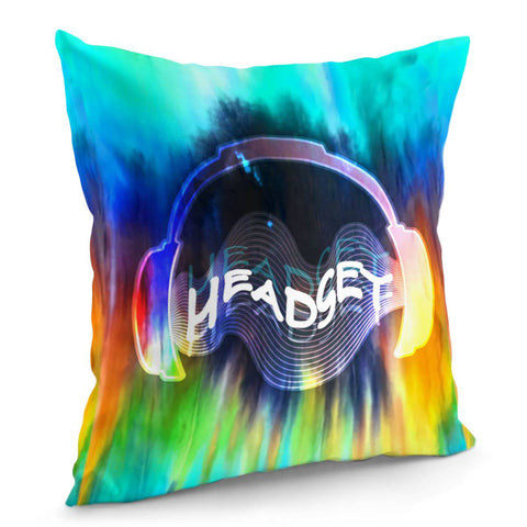 Image of Font And Punk And Symbols And Headphones Pillow Cover