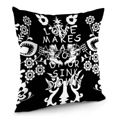 Image of Cupid And Love And Fonts And Patterns Pillow Cover