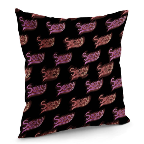 Image of Sexy Words Motif Print Pattern Pillow Cover