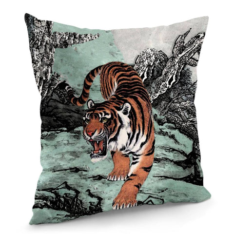 Image of Chinese Tiger Pillow Cover