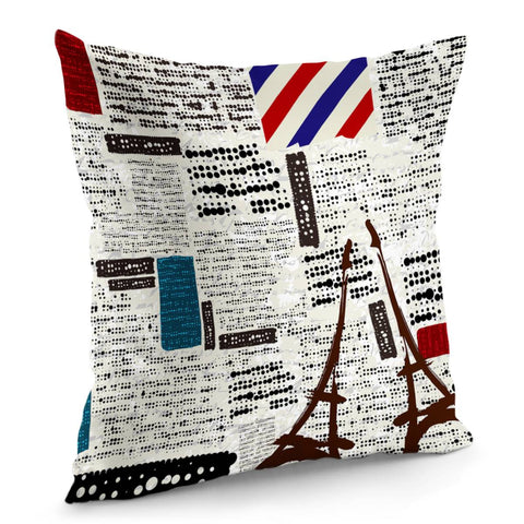 Image of Retro Newspaper Pillow Cover