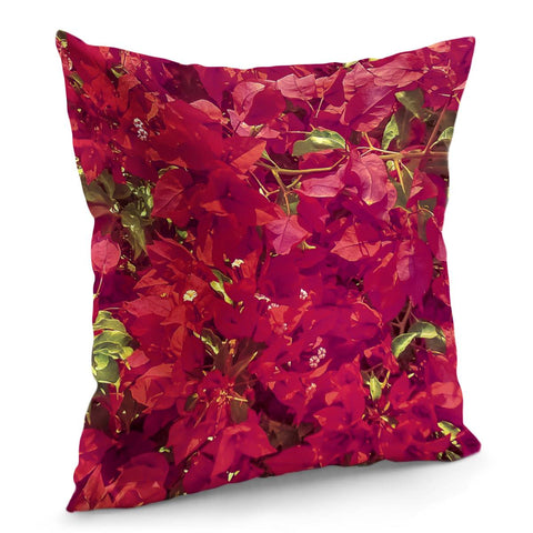 Image of Red Flowers Pattern Photo Pillow Cover