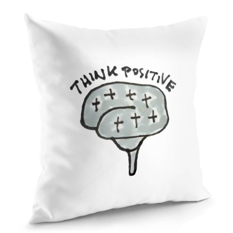 Image of Positive Thinking Concept Drawing Pillow Cover