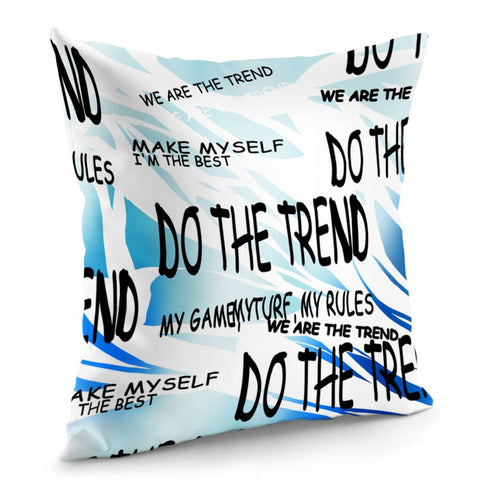 Image of Font And Geometry And Graffiti Pillow Cover