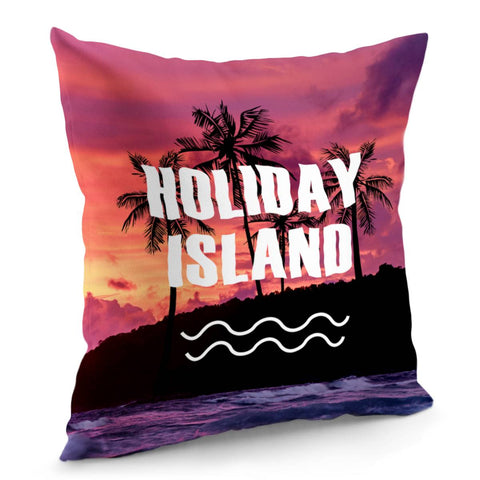 Image of Holiday Island Pillow Cover