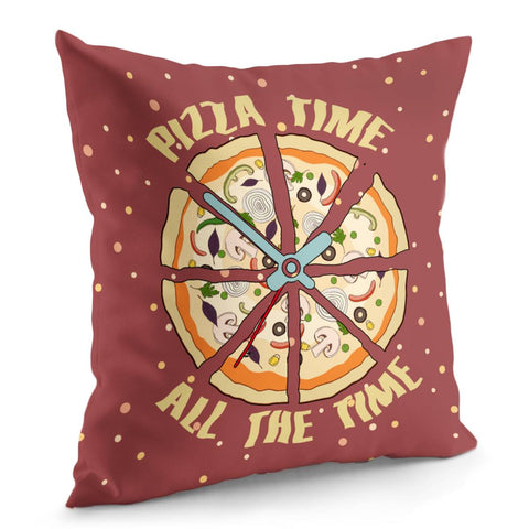 Image of Creative Pizza Illustration Pillow Cover