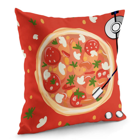 Image of Pizza Record Player Pillow Cover