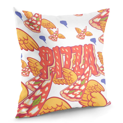 Image of Pizza And Wings And Clouds And Monsters Pillow Cover