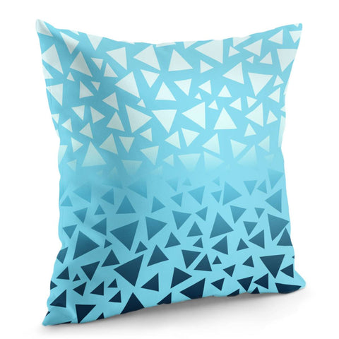 Image of Blue Seamless Triangles Pattern Pillow Cover