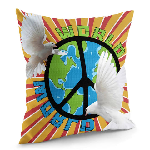 Image of Peace Pigeon Pillow Cover