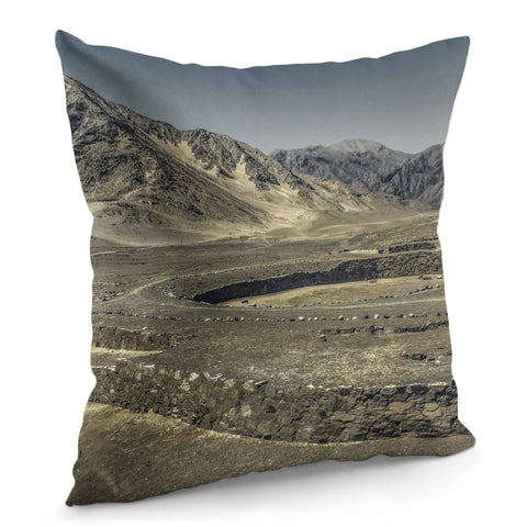 Image of Pre Hispanic Caral City, Peru Pillow Cover