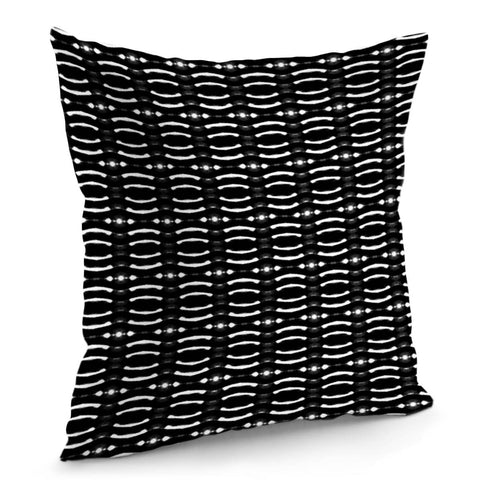 Image of Black And White Modern Geometric Pattern Pillow Cover