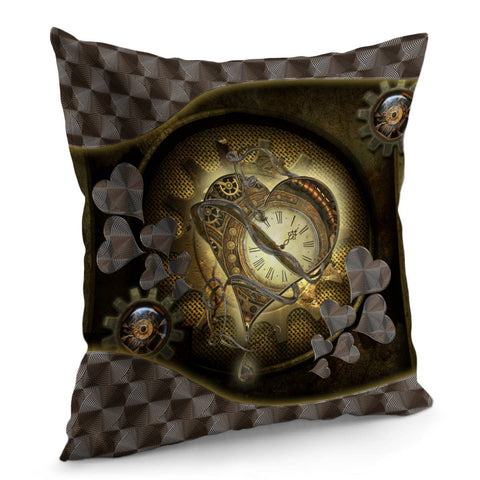 Image of Steampunk, Wonderful Heart Pillow Cover