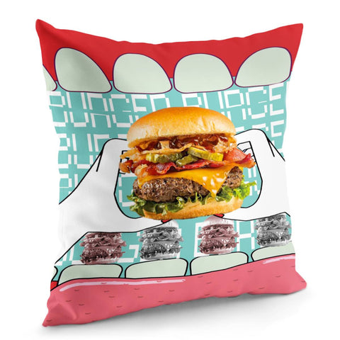 Image of Burger Pillow Cover