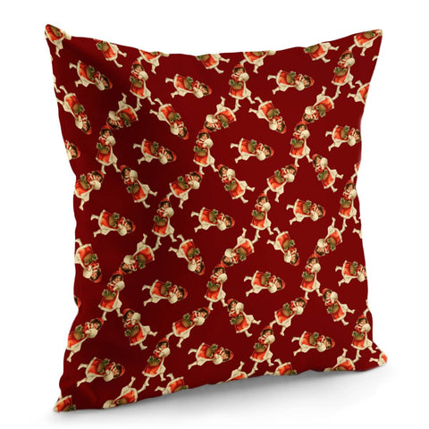 Image of Vintage Christmas  Red Pillow Cover