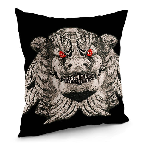 Image of Demon Head Artwork Pillow Cover