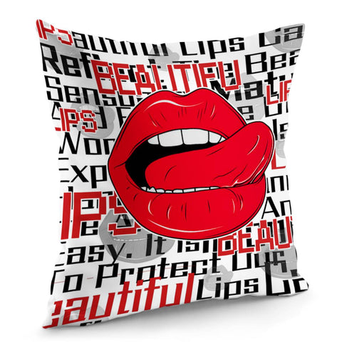 Image of Lips Pillow Cover