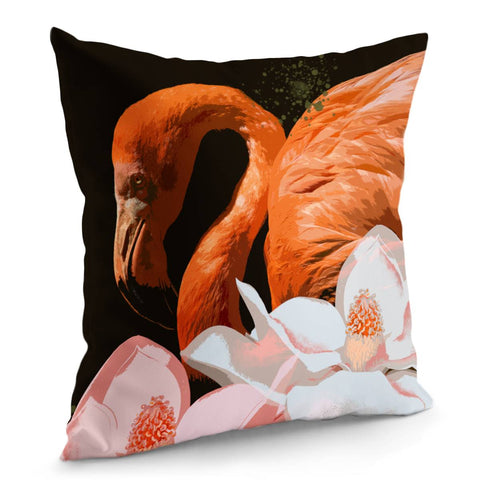 Image of Red Flamingo Pillow Cover