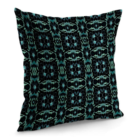 Image of Decorative Dark Floral Ornate Pattern Pillow Cover