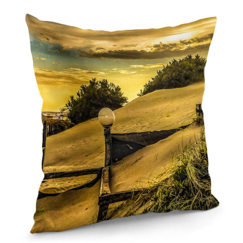 Image of Empty Beach, Carilo, Buenos Aires - Argentina Pillow Cover