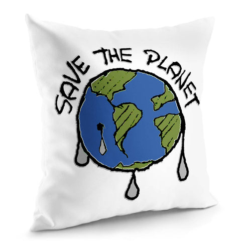 Image of Save The Planet Concept Drawing Pillow Cover