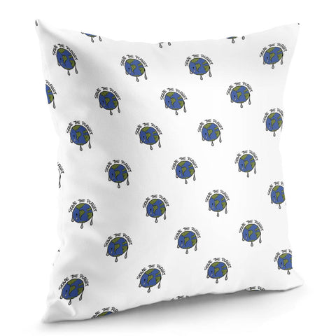 Image of Save The Planet Concept Pattern Pillow Cover