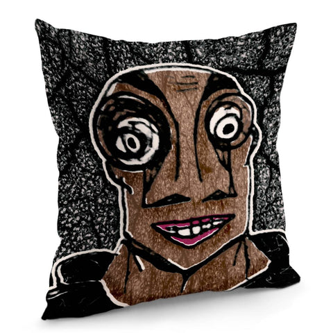 Image of Zombie Man Drawing Pillow Cover