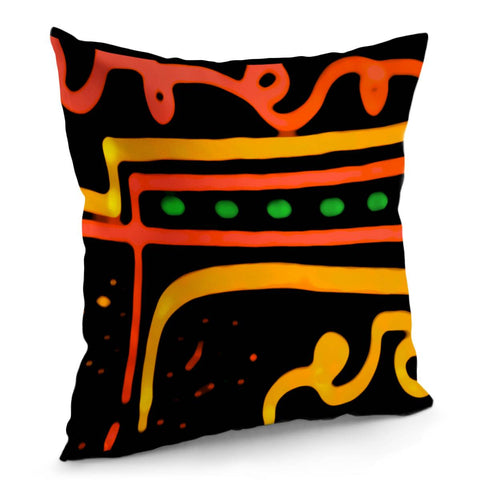 Image of Colored Ethnic Abstract Art Pillow Cover