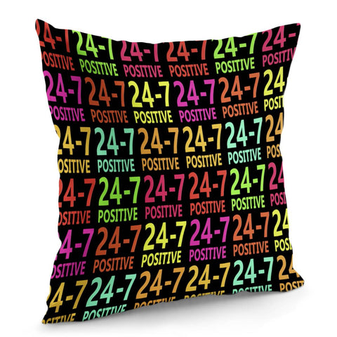 Image of Positive Emotion Typography Concept Pattern Pillow Cover