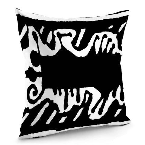 Image of Prehistoric Style Symbol Artwork Drawing Pillow Cover