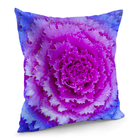 Image of Pink And Blue Plant Exotic Nature Print Pillow Cover