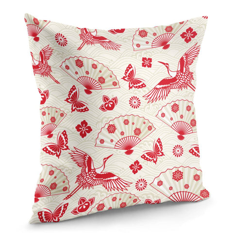 Image of Japanese Style Fan Pillow Cover