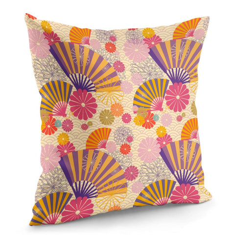 Image of Japanese Style Fan Pillow Cover