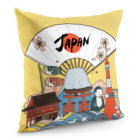 Image of Japanese Folding Fan Pillow Cover