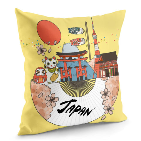 Image of Japanese Folding Fan Pillow Cover