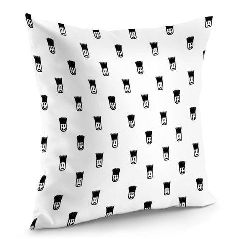 Image of Sketchy Emojis Print Pattern Pillow Cover