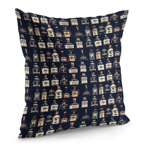 Image of Alcoholic Drinks Pattern Pillow Cover