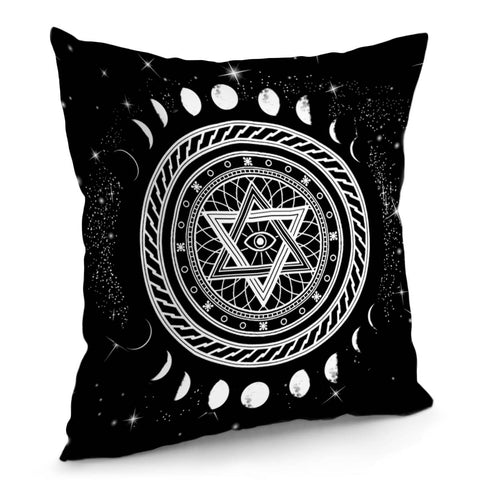 Image of Religious Symbols And Mystery And The Moon Pillow Cover