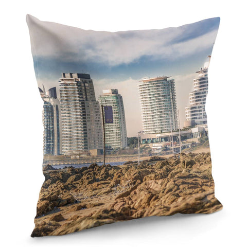 Image of Mansa Beach, Punta Del Este, Uruguay Pillow Cover