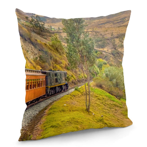 Image of Nariz Del Diablo Train Trip Alausi Ecuador Pillow Cover